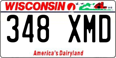 WI license plate 348XMD