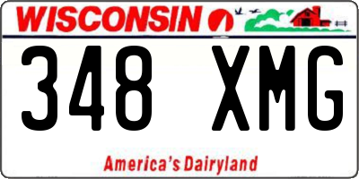WI license plate 348XMG