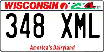 WI license plate 348XML