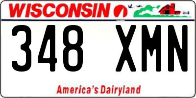 WI license plate 348XMN