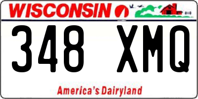 WI license plate 348XMQ
