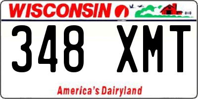 WI license plate 348XMT