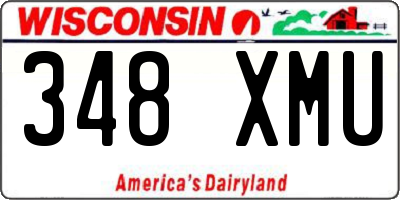 WI license plate 348XMU