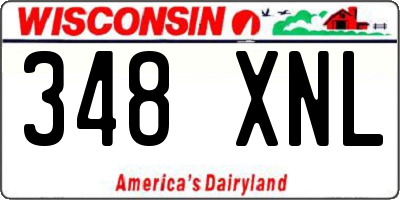 WI license plate 348XNL