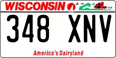 WI license plate 348XNV
