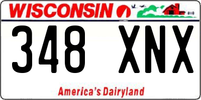 WI license plate 348XNX
