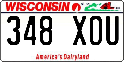 WI license plate 348XOU
