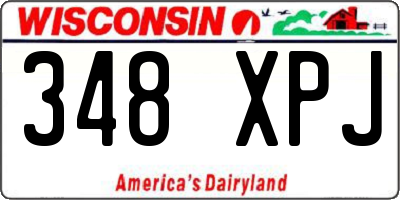 WI license plate 348XPJ