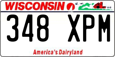 WI license plate 348XPM