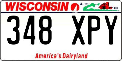 WI license plate 348XPY