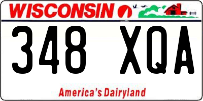 WI license plate 348XQA