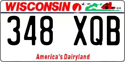 WI license plate 348XQB
