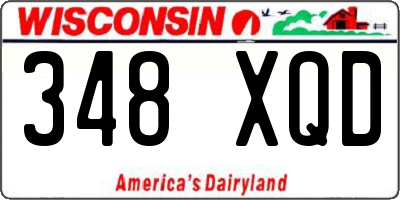 WI license plate 348XQD