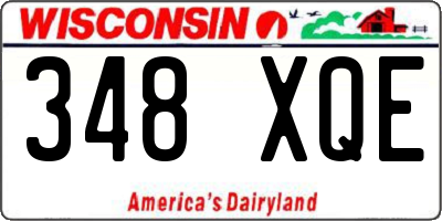 WI license plate 348XQE