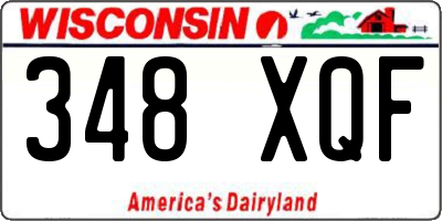 WI license plate 348XQF
