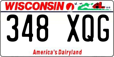 WI license plate 348XQG
