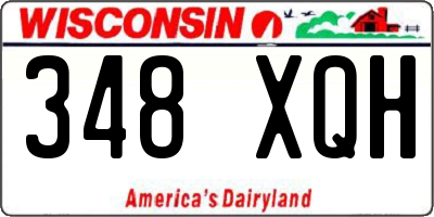 WI license plate 348XQH