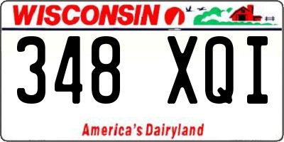 WI license plate 348XQI