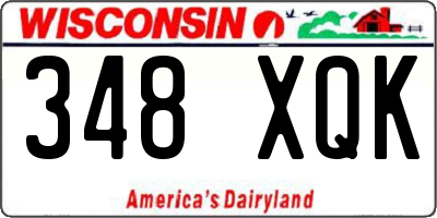 WI license plate 348XQK