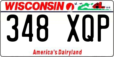 WI license plate 348XQP