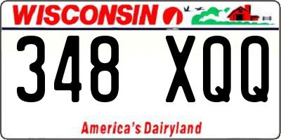 WI license plate 348XQQ