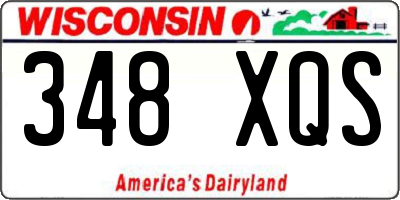 WI license plate 348XQS