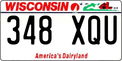 WI license plate 348XQU