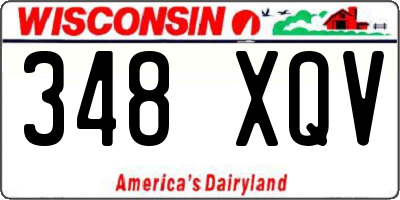 WI license plate 348XQV