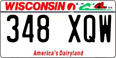 WI license plate 348XQW