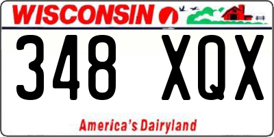 WI license plate 348XQX