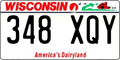 WI license plate 348XQY