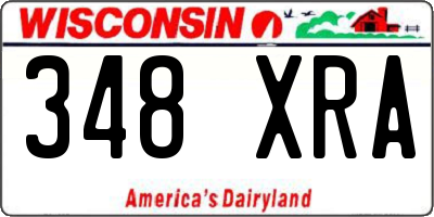 WI license plate 348XRA