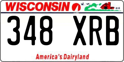 WI license plate 348XRB