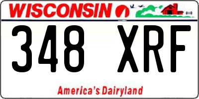 WI license plate 348XRF