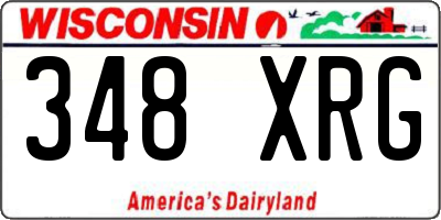 WI license plate 348XRG