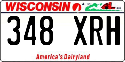 WI license plate 348XRH