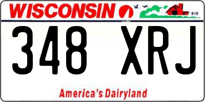 WI license plate 348XRJ