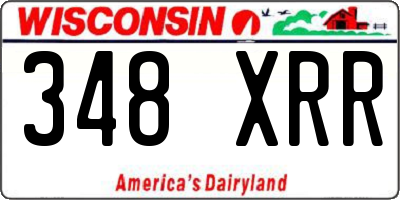 WI license plate 348XRR