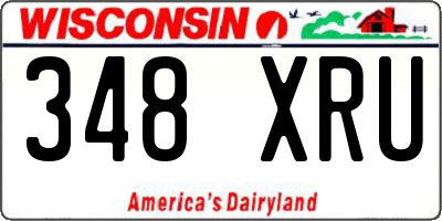 WI license plate 348XRU