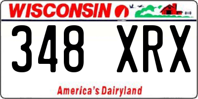 WI license plate 348XRX