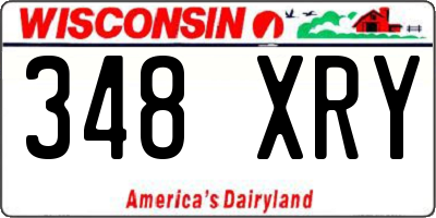 WI license plate 348XRY