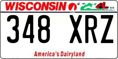 WI license plate 348XRZ