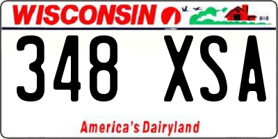 WI license plate 348XSA