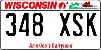 WI license plate 348XSK