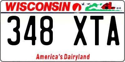 WI license plate 348XTA