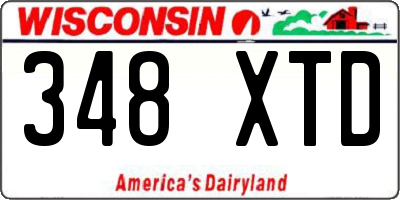WI license plate 348XTD