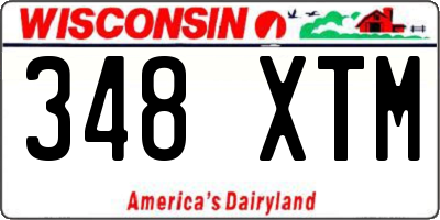 WI license plate 348XTM