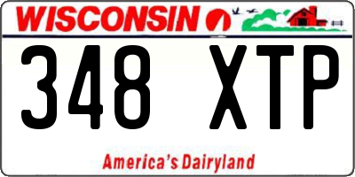 WI license plate 348XTP