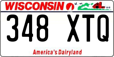 WI license plate 348XTQ