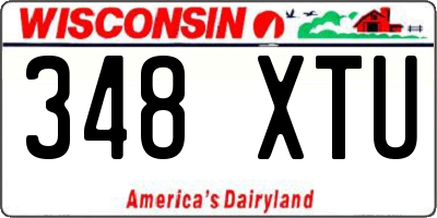 WI license plate 348XTU
